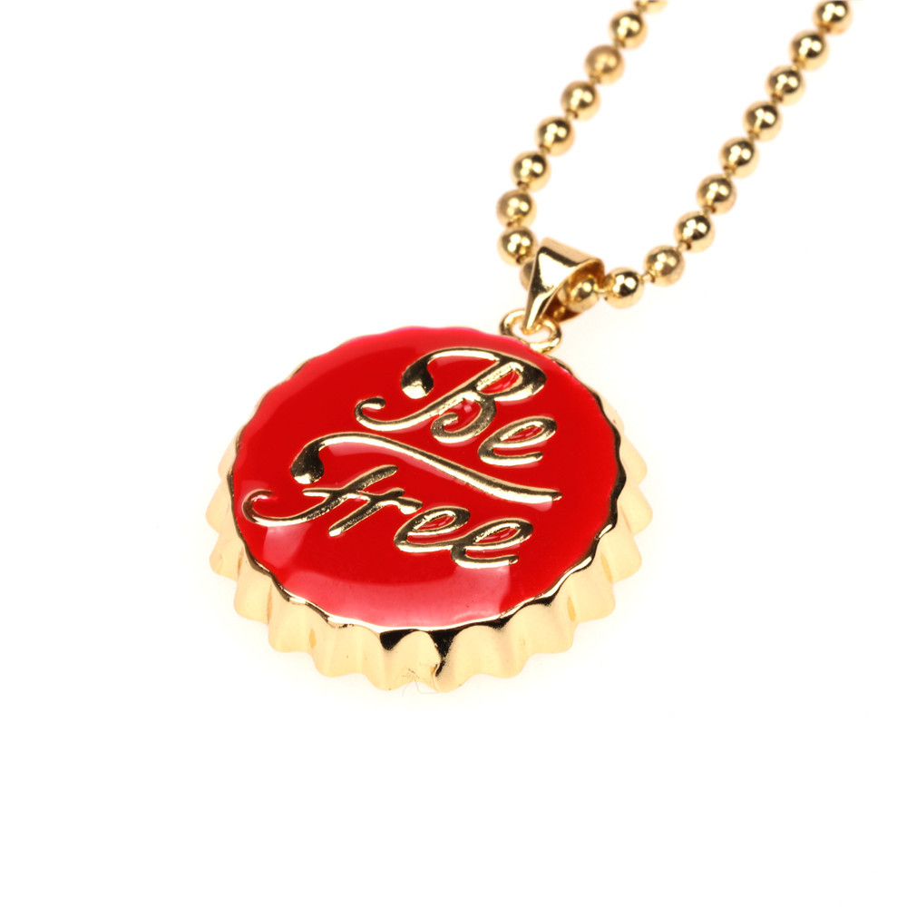 wholesale jewelry drip oil bottle cover pendant copper necklace nihaojewelry