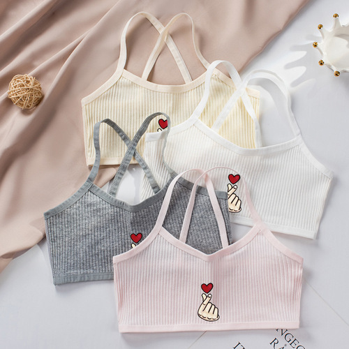 [Second hair] Children's vest girls' vest pure cotton fabric 8-14-15 years old elementary and junior high school students tube top