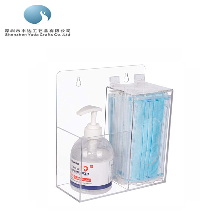 厂家直销双层亚克力手套盒 透明27x8x16医用手套盒壁挂橡胶手套盒