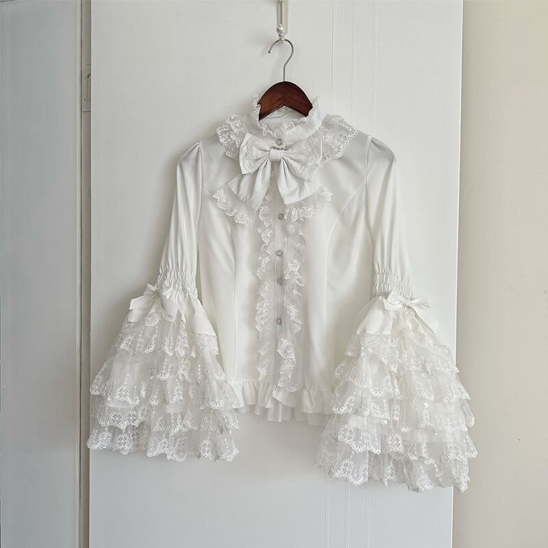 Lolita Dress Sweet and Cute Lace Doll Lolita Princess Sleeve Shirt Long Sleeve Jsk Inner Shirt Top Lolita Dress Sweet and Cute Lace Doll Lolita Princess Sleeve Shirt Long Sleeve Jsk Inner Shirt Top