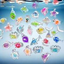 七彩夜光海洋系列吊坠糖果蜗牛海螺亚克力透明闪粉diy饰品配件