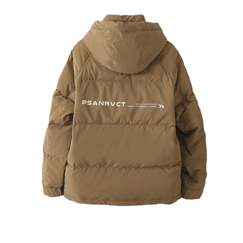 Down men's light thin short style 2023 new thick brand trendy autumn and winter hooded jacket_voghion.com