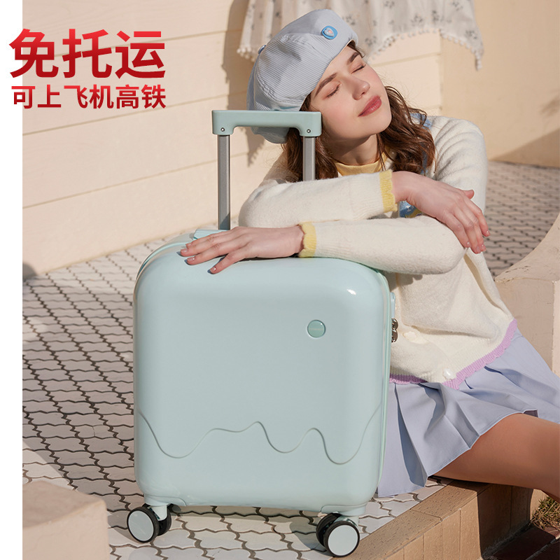 行李箱18寸小型可登机男女新款短途旅行箱拉杆箱密码皮箱子免托运|undefined