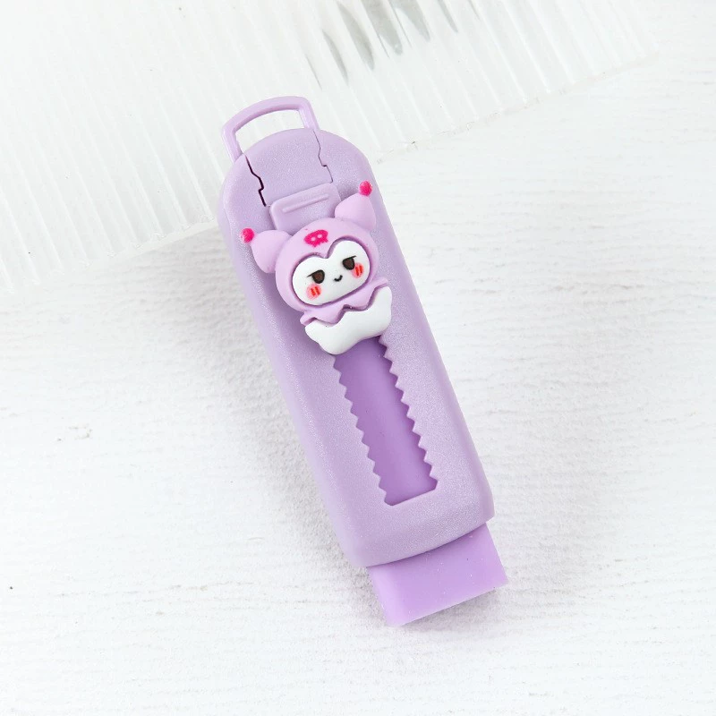 Cartoon Eraser Set — Multi-design Push‑Pull & Novelty Erasers, School Stationery Pack