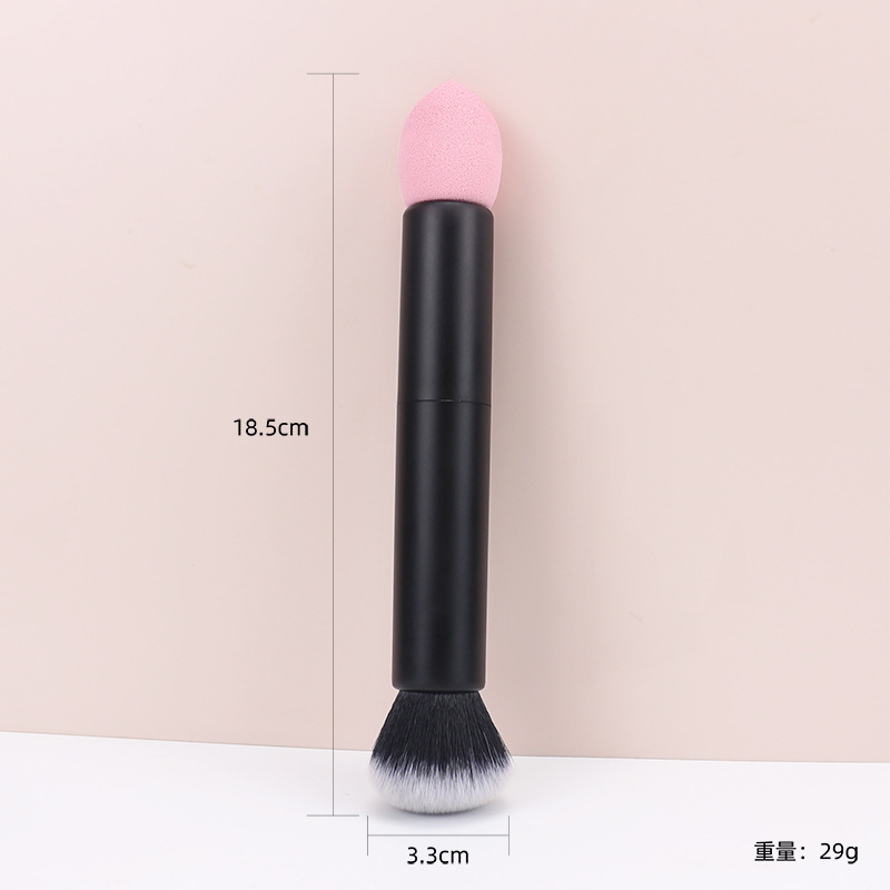 Cepillo de belleza en forma de gota de doble punta, esponja de huevo de belleza en seco y húmedo de doble uso, sombra de nariz, sombra de la línea del cabello, barra de reparación del cabello