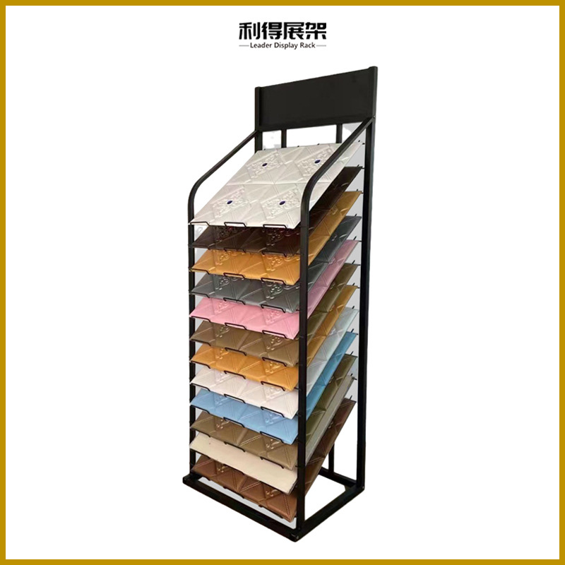 砂纸展示架卡纸展示架陶瓷瓷砖木板展架涂料样板陈列架脚垫置物架