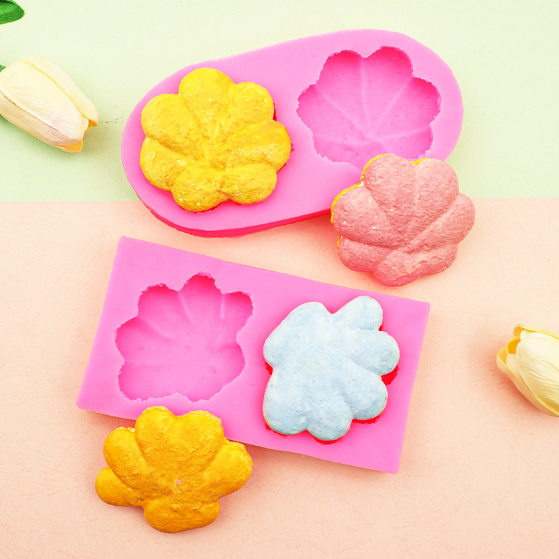 Simulación Shell molde de silicona DIY jabón hecho a mano aromaterapia vela pastel galleta hornear