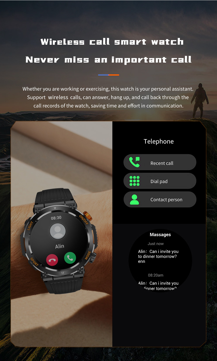 Smartwatch With Bluetooth Calling Heart Rate And Blood Pressure_voghion.com