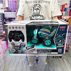 遥控翻斗特技车玩具 灯光音乐儿童遥控车360度特技翻滚充电遥控车