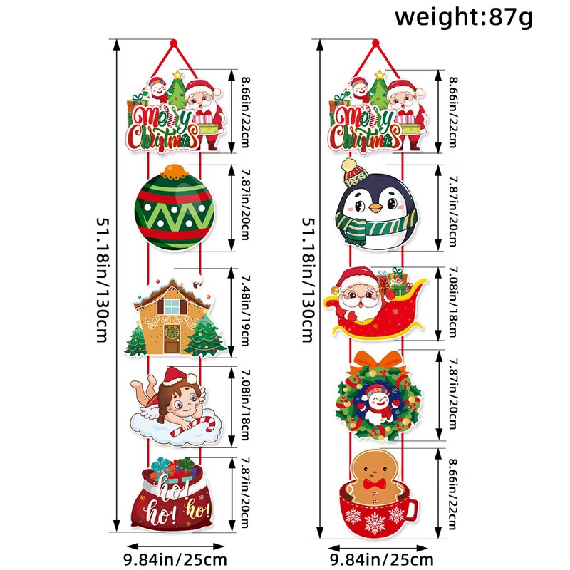 国境を越えたクリスマスパーティーのドア装飾用品クリスマス浮かれ騒ぎのドア掛け聖老人雪だるまの雰囲気配置掛け|undefined