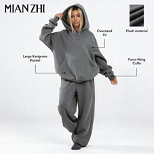 C 22392 Oversize Embroidered Hoodie Set ��H�l�����b ��