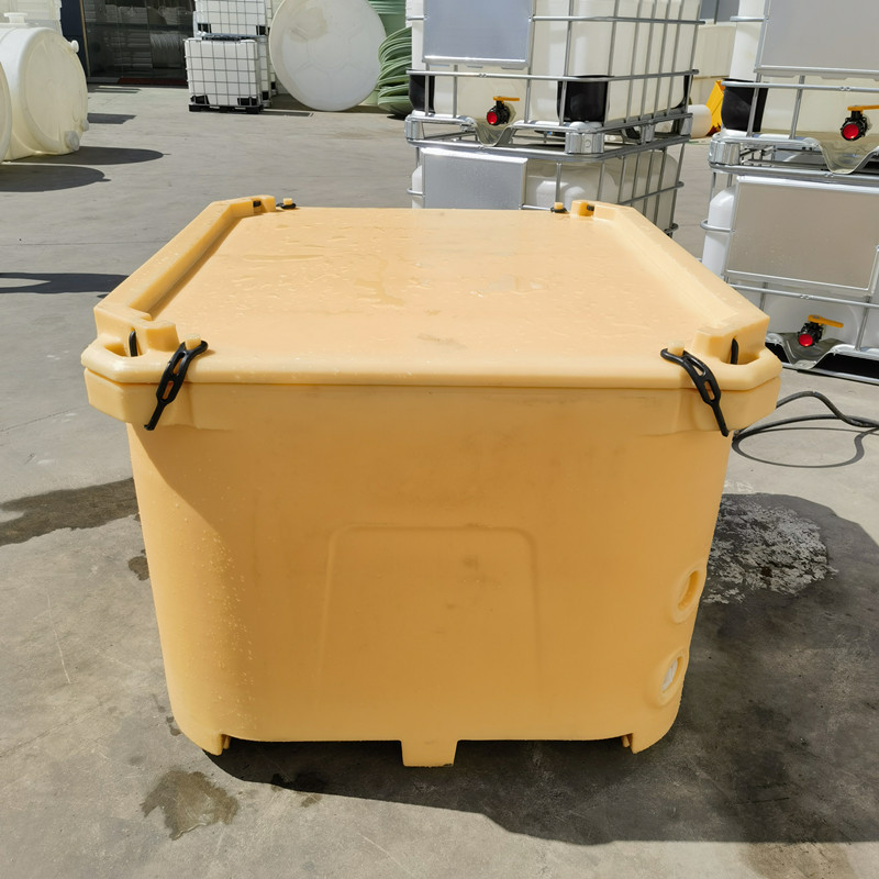 超大海鲜保温箱1000L渔业水产冷链运输冰桶滚塑异形加工