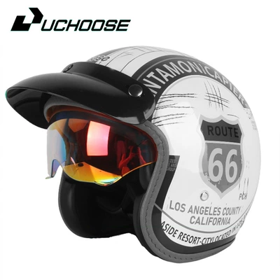 Motosiklet kaskı (dəbilqə), for All Seasons, Half-Helmets with Decals - endoscope-color-aurora-red-25-s