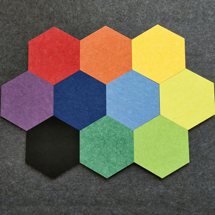 六角毛毡展示板六边形创意吸音板16色可选聚酯纤维墙面装饰