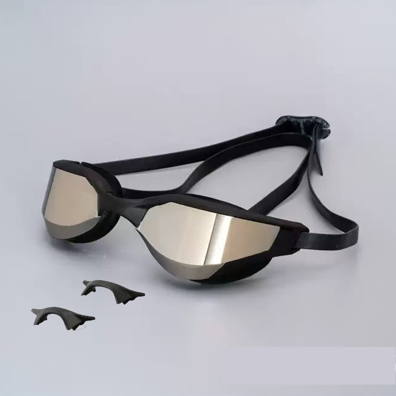 Gafas de Natación de Alta Definición Galvanizadas para Entrenamiento, PC y Silicona, Antivaho