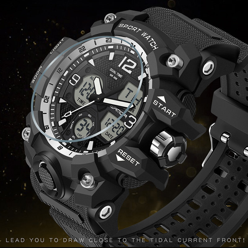 Sanda nuevo 6030 moda hombres estudiante juventud reloj electrónico impermeable multifuncional reloj al por mayor