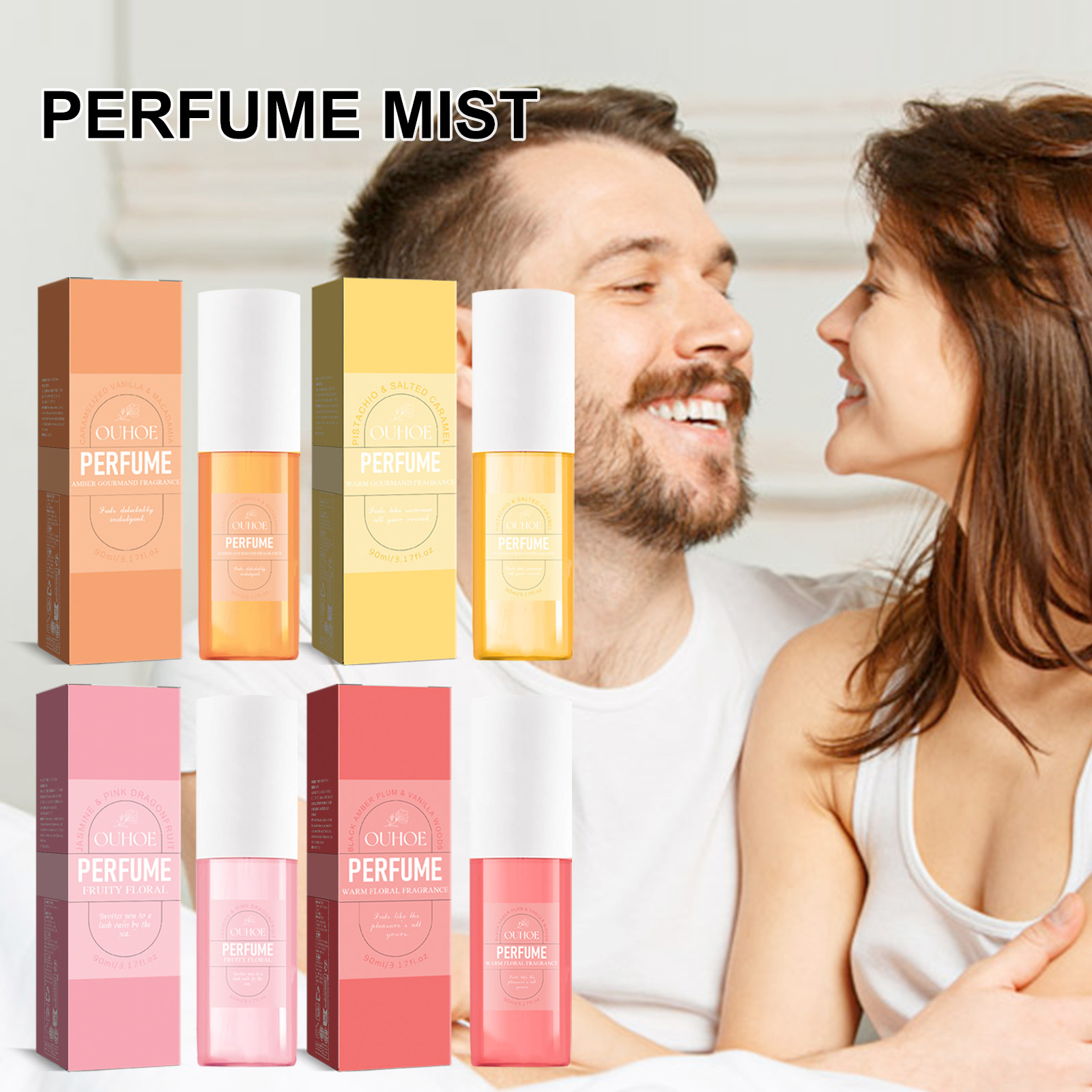 Spray de corp pentru femei braziliene, parfum floral proaspăt, natural, de lungă durată, non-înțepător._voghion.com