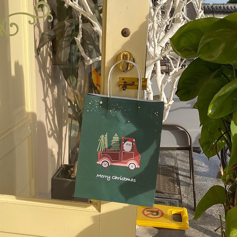 자동차 산타클로스; 흰색 소가죽; 21*11*27