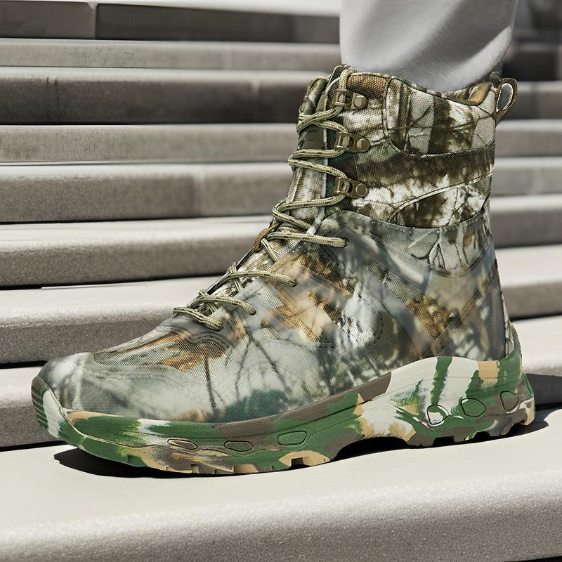 25 nuevas botas tácticas de camuflaje, botas militares, botas de soldado especial, hombres, tallas grandes, tallas exteriores, botas de combate de pandillas de cuatro estaciones al aire libre