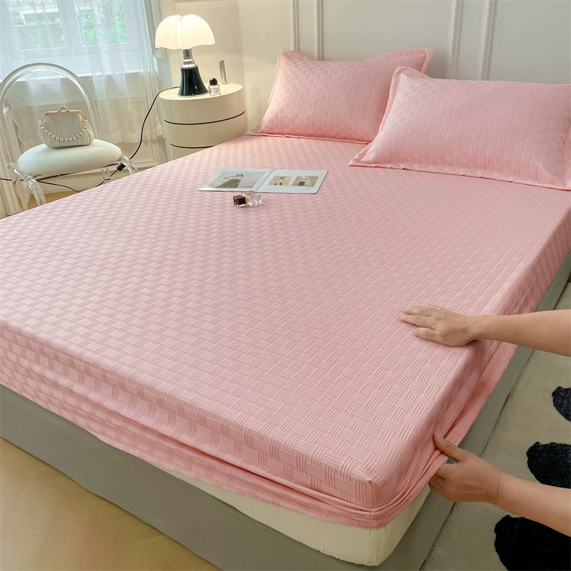 Sheet, set, mattress, dustproof bedspread, protective case, with embroidery, 3 piece set