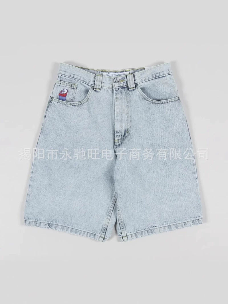 Европейский и американский трендовый бренд JNCO lucky 7-суб-графический принтованные джинсовые шорты Y2K штаны мужские 2024 летний новый стиль