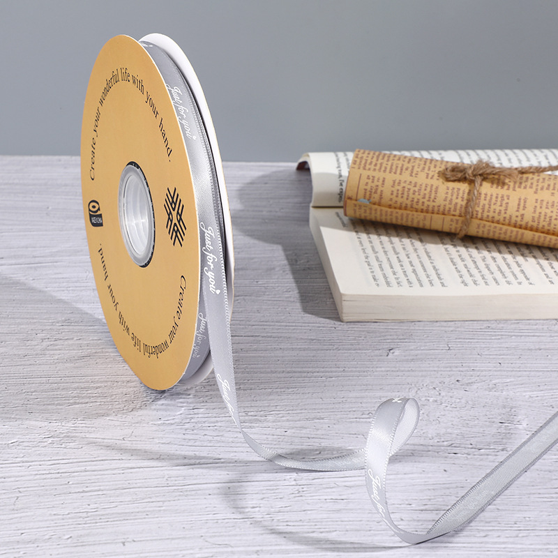 1cm Inglés flores de poliéster con ramo de la torta de La Flor caja de regalo cinta de embalaje cinta postres cinta al por mayor