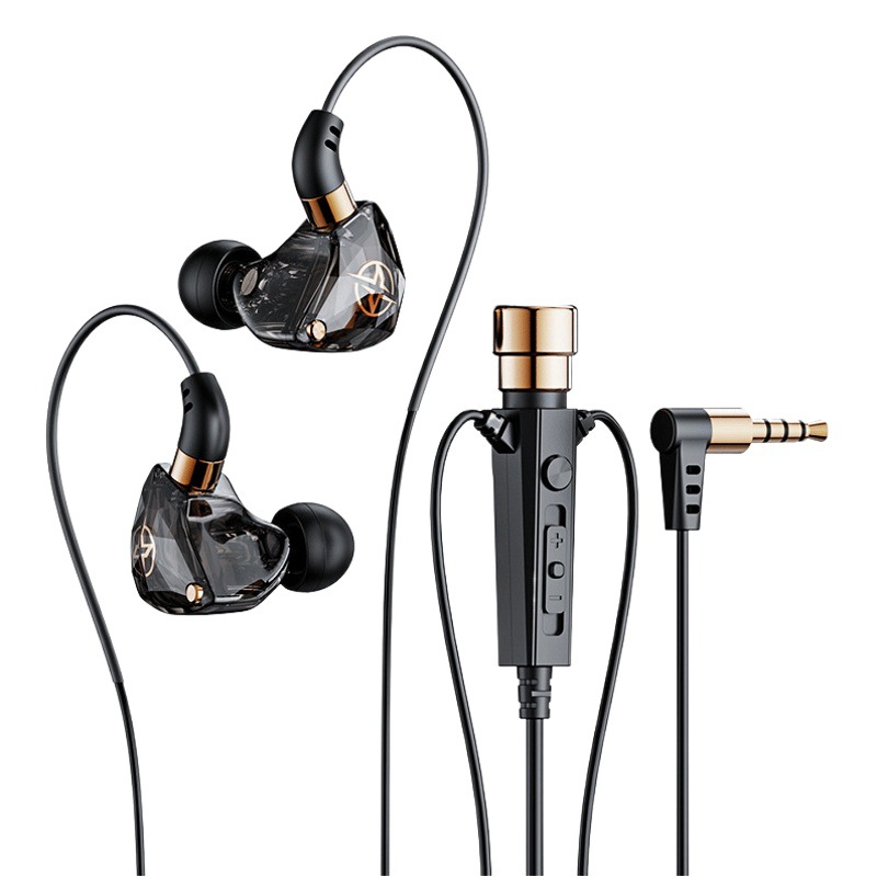 Auriculares de música de KT-02 de modelo privado de sonido con cable en la oreja Grabación y canto de canciones K de 3,5mm Monitoreo en vivo del oído de regreso a typec