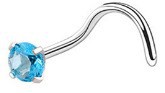 Stainless Steel S L Type Stud European And American Bestselling Heart Zircon Nose Ring Straight Rod Piercing Jewelry_voghion.com