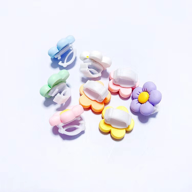 Cyber-famous five-petal flower shoelace buckle diy resin accessories cartoon sports casual shoes flower decoration material color flower