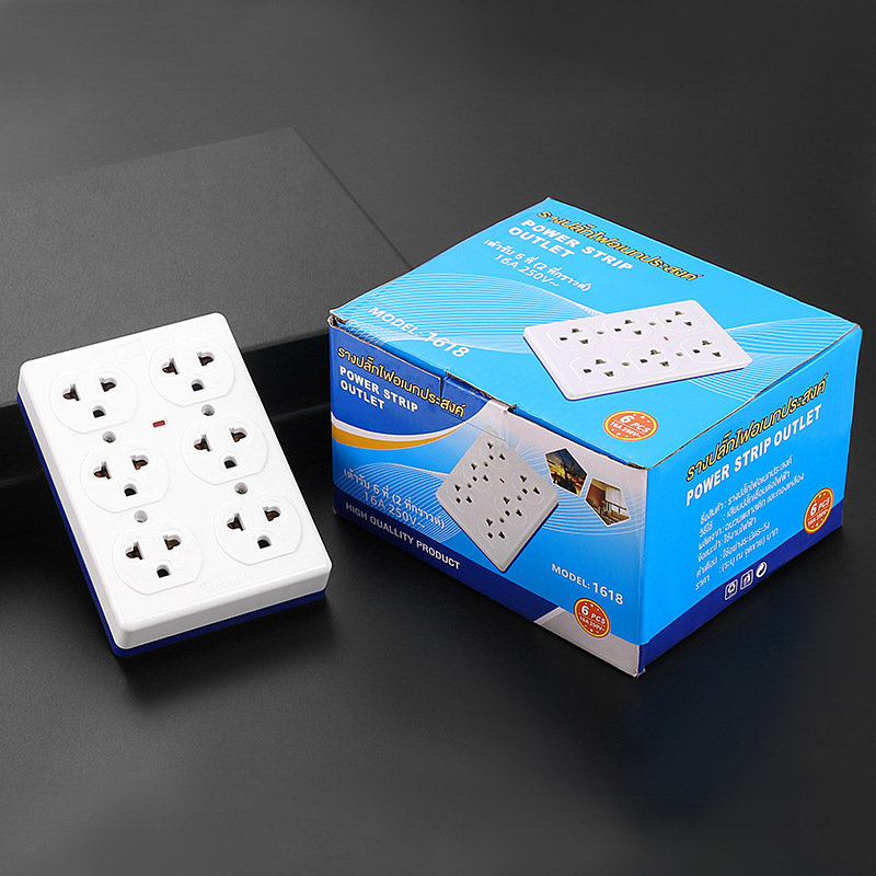 Enchufe de comercio exterior con lámpara indicadora enchufe de doble fila enchufe europeo tailandés enchufe de fila enchufe tablero de conexión