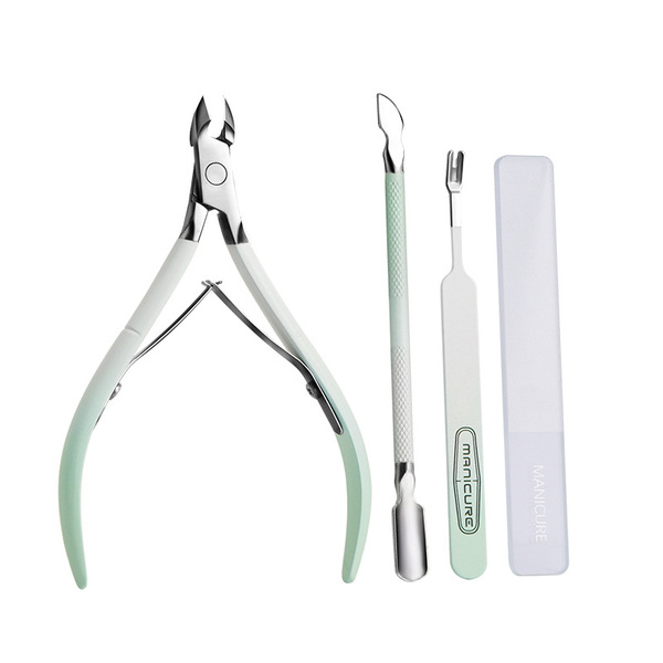 Exfoliating pocket knife for manicure