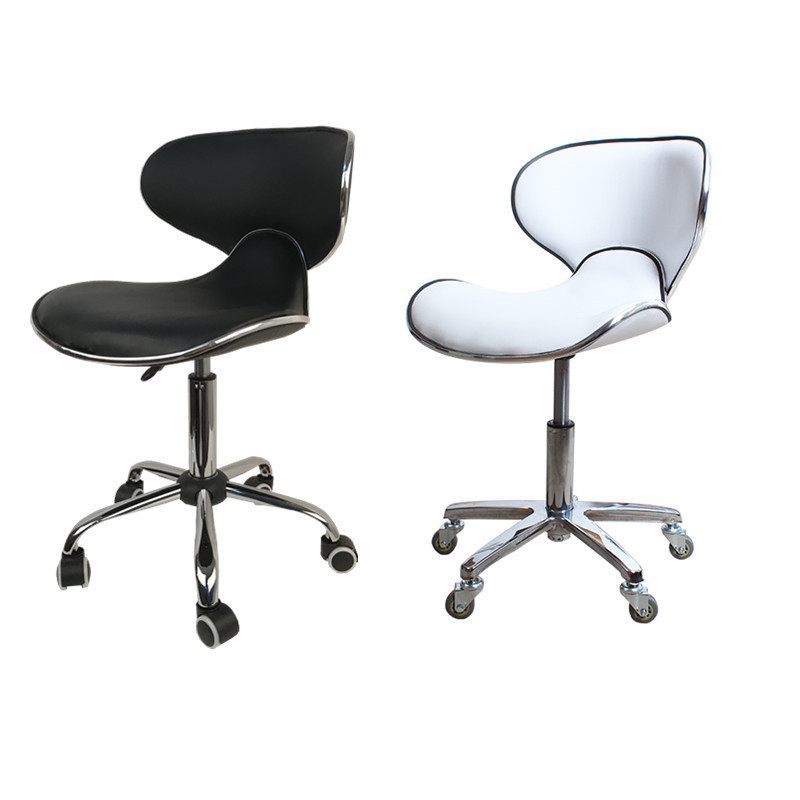 Fábrica directa silla de peluquería de belleza peluquería accesorios taburete polea de elevación de taburete redondo blanco
