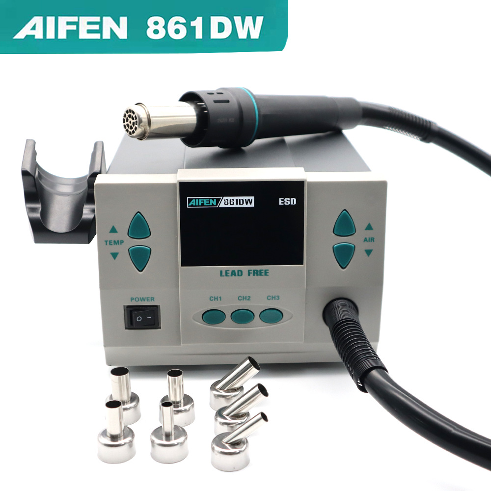 Паяльная станция AIFEN 861DW с набором 7 насадок
