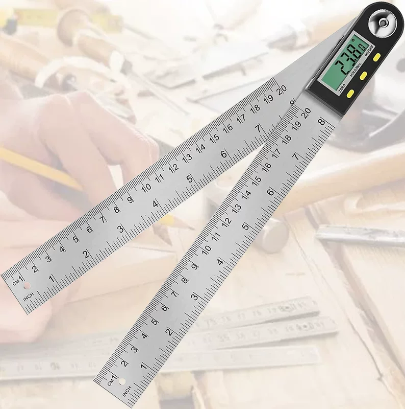 Stainless steel electronic angle ruler two -in -one number of angle angle measuring graphics card ulnar horizontal ruler