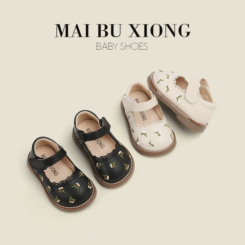 麦布熊 Children's shoes for leather shoes, footwear for early age girl's for princess, Korean style