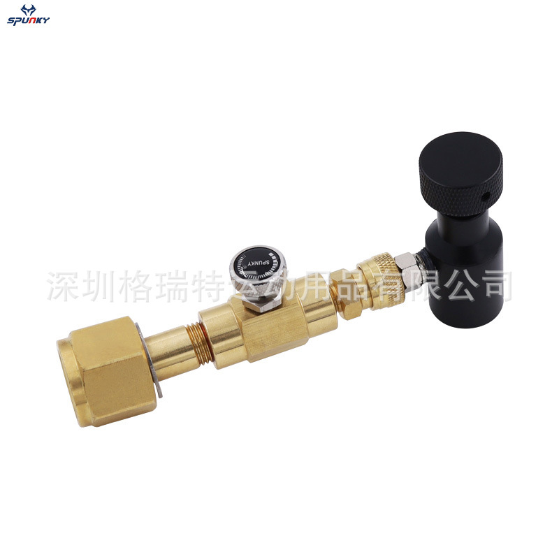 跨境CO2ASA充气阀大瓶接小瓶充气接头CGA320、G5/8、W21.8/DIN477