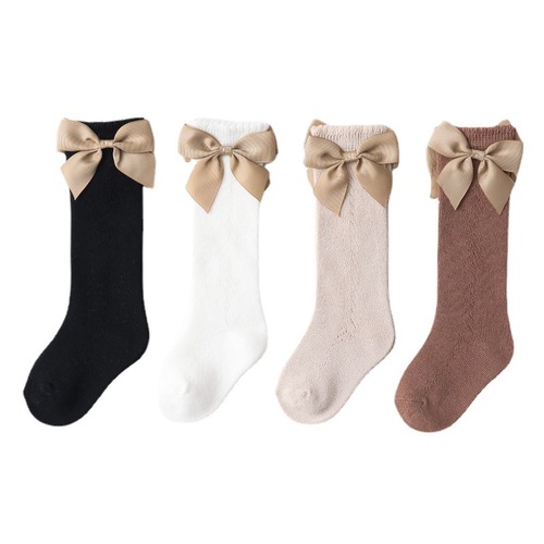 3 pairs Spanish style baby girls princess bowknot socks Mesh bowknot princess toddlers stockings for kids