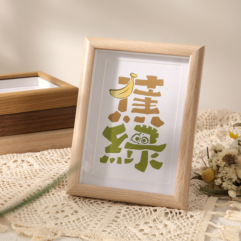 Three-dimensional picture frame wall hanging dried flower photo frame table wholesale 6 inch A4 5 8 inch eternal flower specimen hollow photo frame diy