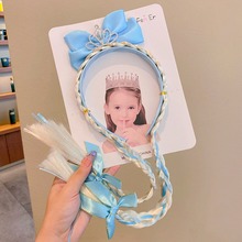 儿童皇冠冰雪奇缘假发辫子头扣超仙发饰女童公主造型发箍艾莎头饰