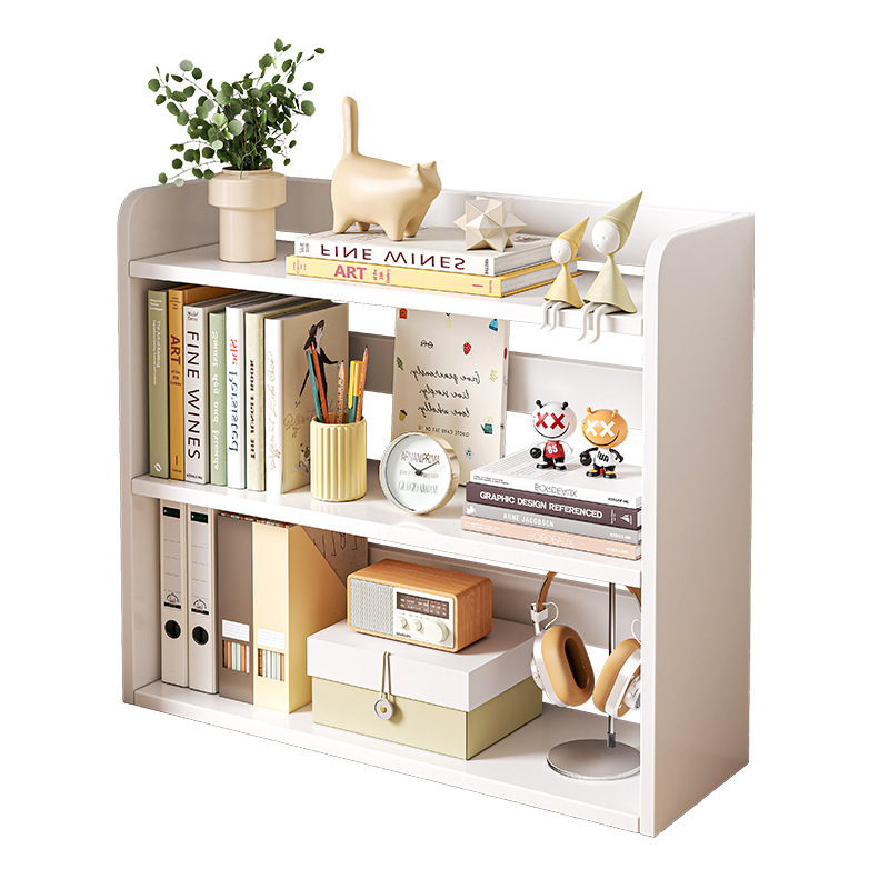 Estante de escritorio Estante de escritorio Estante de escritorio para estudiantes Estante de almacenamiento de libros Estante de reorganización de documentos de oficina Estante de libros multicapa para el hogar