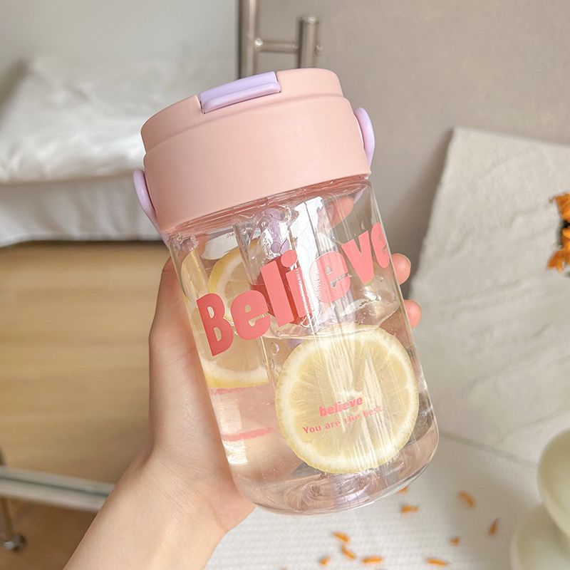 1 세대 향기로운 차 플라스틱 컵 체리 파우더 600ml