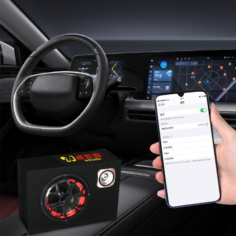 Factory Direct Sales 56810inch Square Cabinet 12V24V220V Bluetooth Card Audio Car Subwoofer Car