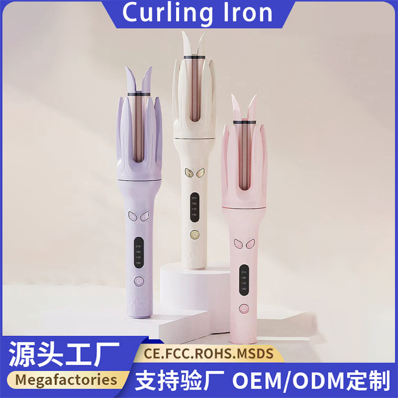 Cross-Border Fully Automatic Curling Iron for Large Curls, Negative Ion Wave Curling Tool, Hair Curling Wand, Hair Curling Device