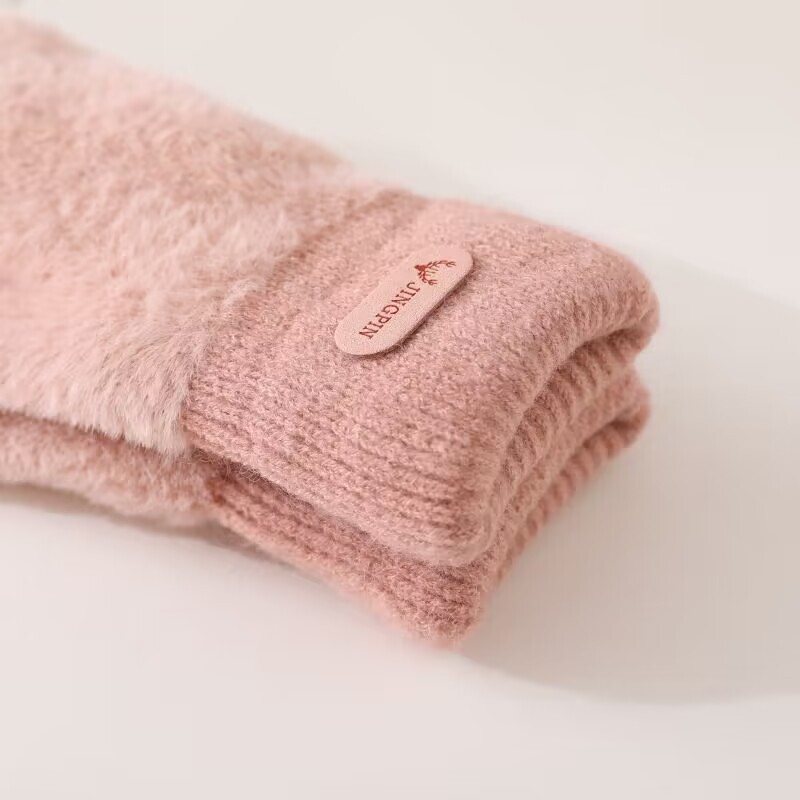 ぬいぐるみ手袋女子学生秋冬保温かわいいベルベット厚いシンプルなカップル自転車防風防寒手袋|undefined