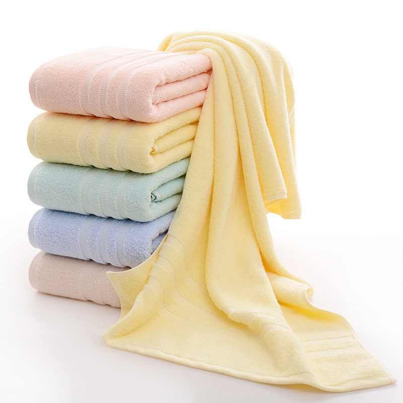 Factory-Made Bath Towels and Face Towels, Extra Large and Thick, Made of Cotton Jacquard, Available in Solid Colors and Multiple Colors, Skin-Friendly, Soft, and Highly Absorbent