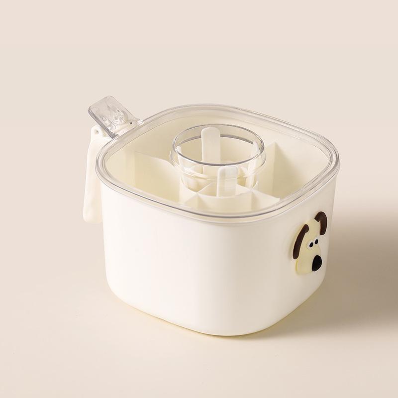 흰색 강아지 조미료 상자