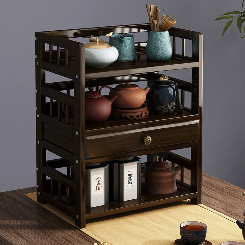 Настольная маленькая стойка Bogu, стеллаж для хранения чашек чая, украшения для чая, дисплей для гостиной, чайный сервиз, многослойная стойка для хранения, стеллаж для дисплея