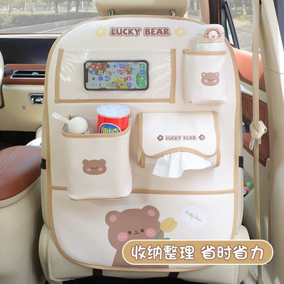 Chair back anti-kick pad: Seat Storage Bag Hanging