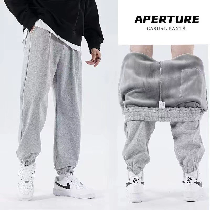 Брюки демисезонные теплые для отдыха, 100% хлопок, оверсайз, plus size