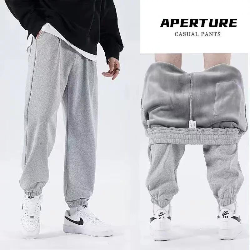 Брюки демисезонные теплые для отдыха, 100% хлопок, оверсайз, plus size